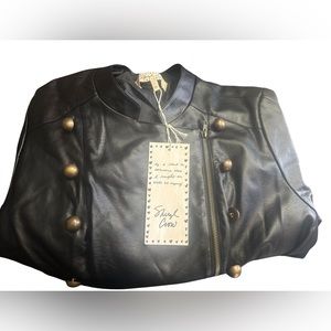 Sheryl Crow Be Myself Faux Leather Jacket.New w/tags. Please note wrinkle reason